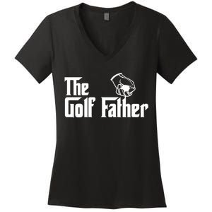 The Golf-Father Funny Golf Dad Women's V-Neck T-Shirt