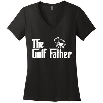 The Golf-Father Funny Golf Dad Women's V-Neck T-Shirt