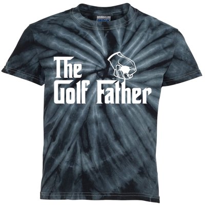 The Golf-Father Funny Golf Dad Kids Tie-Dye T-Shirt