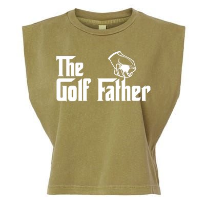 The Golf-Father Funny Golf Dad Garment-Dyed Women's Muscle Tee