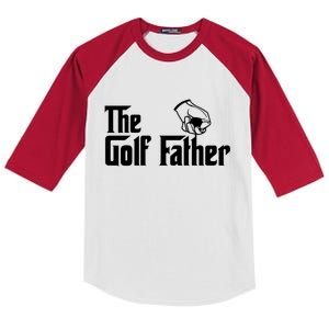 The Golf-Father Funny Golf Dad Kids Colorblock Raglan Jersey