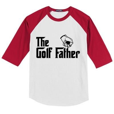 The Golf-Father Funny Golf Dad Kids Colorblock Raglan Jersey