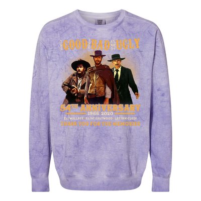 The Good The Bad And The Ugly 54th Anniversary Colorblast Crewneck Sweatshirt