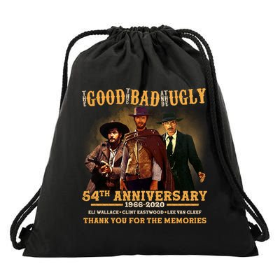 The Good The Bad And The Ugly 54th Anniversary Drawstring Bag