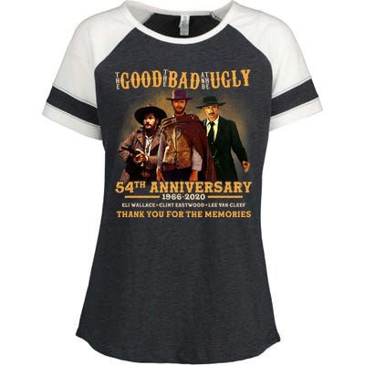 The Good The Bad And The Ugly 54th Anniversary Enza Ladies Jersey Colorblock Tee