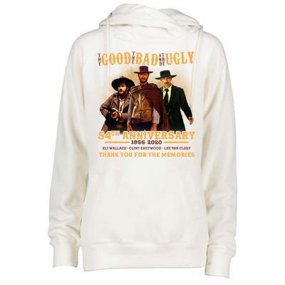 The Good The Bad And The Ugly 54th Anniversary Womens Funnel Neck Pullover Hood