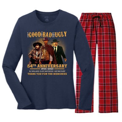 The Good The Bad And The Ugly 54th Anniversary Women's Long Sleeve Flannel Pajama Set 