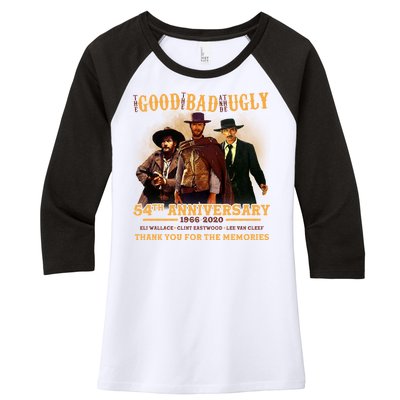 The Good The Bad And The Ugly 54th Anniversary Women's Tri-Blend 3/4-Sleeve Raglan Shirt