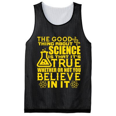 The Good Thing About Science Is That It's True Mesh Reversible Basketball Jersey Tank