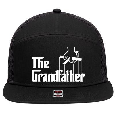 The Grandfather Logo Father's Day 7 Panel Mesh Trucker Snapback Hat