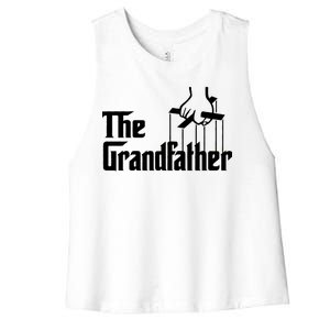 The Grandfather Logo Father's Day Women's Racerback Cropped Tank