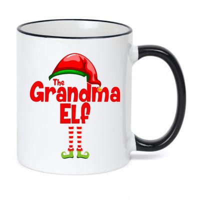 The Grandma Elf Christmas 11oz Black Color Changing Mug