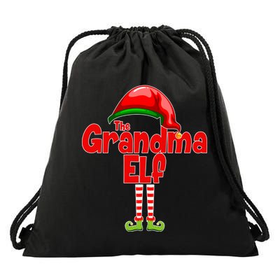The Grandma Elf Christmas Drawstring Bag