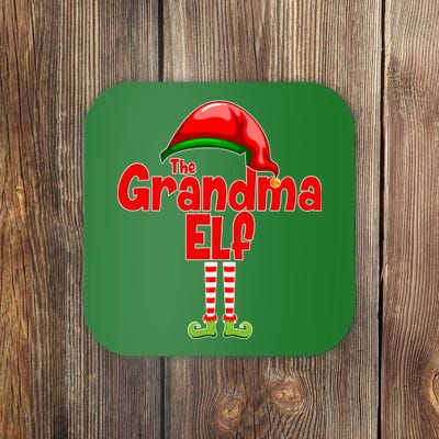 The Grandma Elf Christmas Coaster