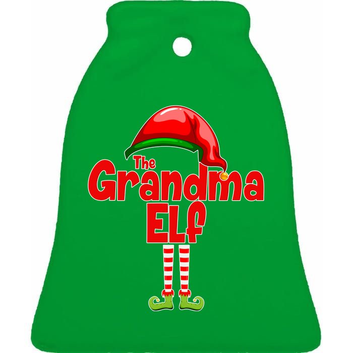 The Grandma Elf Christmas Ceramic Bell Ornament