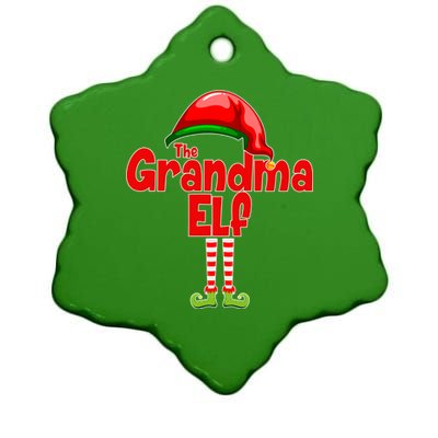 The Grandma Elf Christmas Ceramic Star Ornament