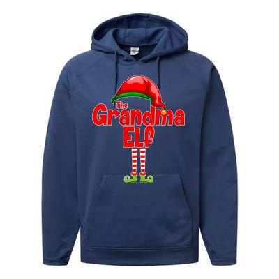 The Grandma Elf Christmas Performance Fleece Hoodie