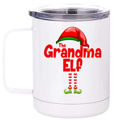 The Grandma Elf Christmas 12 oz Stainless Steel Tumbler Cup