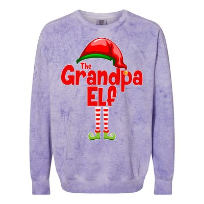 The Grandpa Elf Colorblast Crewneck Sweatshirt