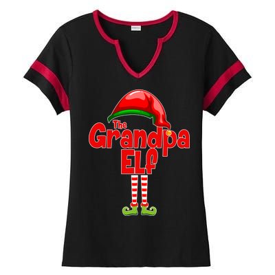 The Grandpa Elf Ladies Halftime Notch Neck Tee