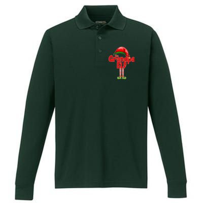 The Grandpa Elf Performance Long Sleeve Polo