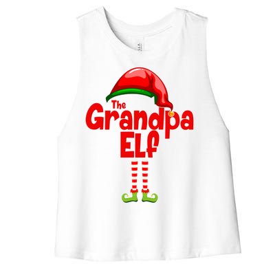 The Grandpa Elf Women's Racerback Cropped Tank