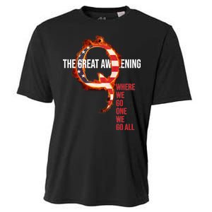 The Great Awakening Qanon Where We Go One We Go All Cooling Performance Crew T-Shirt