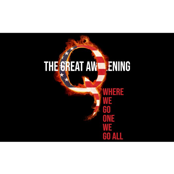 The Great Awakening Qanon Where We Go One We Go All Bumper Sticker