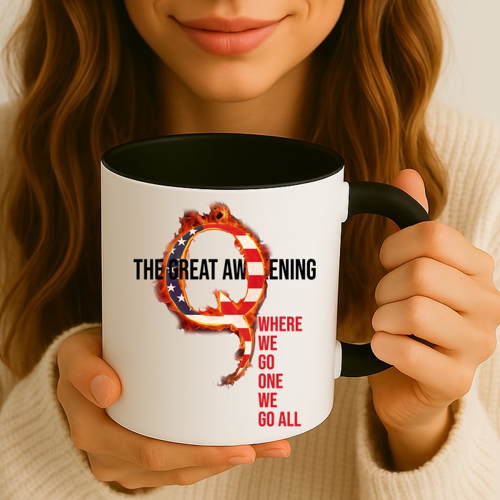 The Great Awakening Qanon Where We Go One We Go All Mug