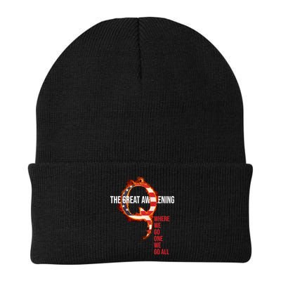 The Great Awakening Qanon Where We Go One We Go All Beanie