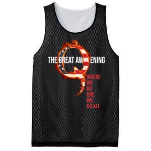 The Great Awakening Qanon Where We Go One We Go All Mesh Reversible Basketball Jersey Tank