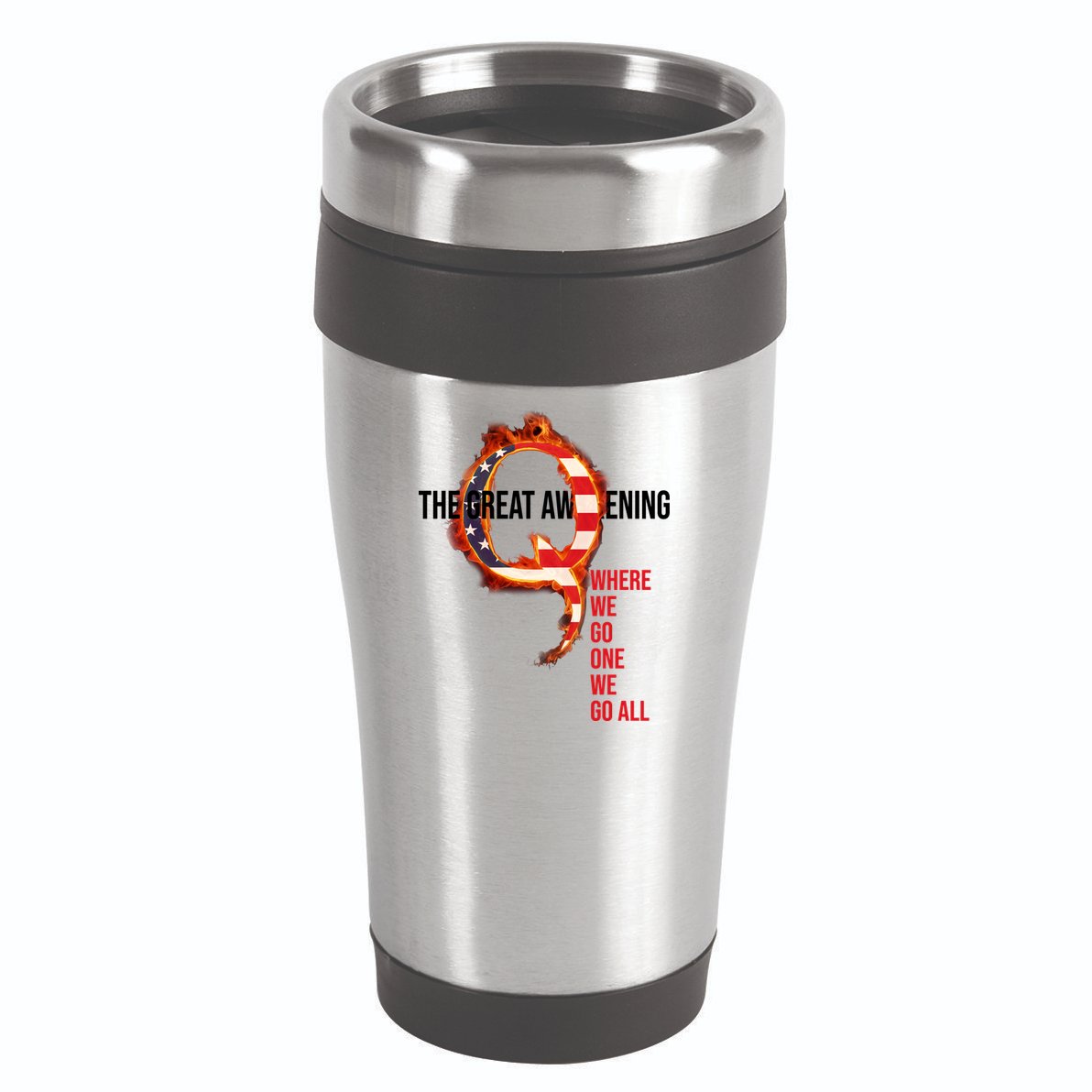 The Great Awakening Qanon Where We Go One We Go All 16oz Travel Tumbler