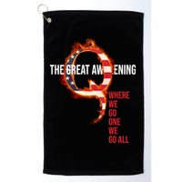 The Great Awakening Qanon Where We Go One We Go All Golf Towel