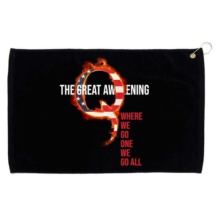 The Great Awakening Qanon Where We Go One We Go All Grommeted Golf Towel