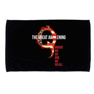 The Great Awakening Qanon Where We Go One We Go All Microfiber Hand Towel