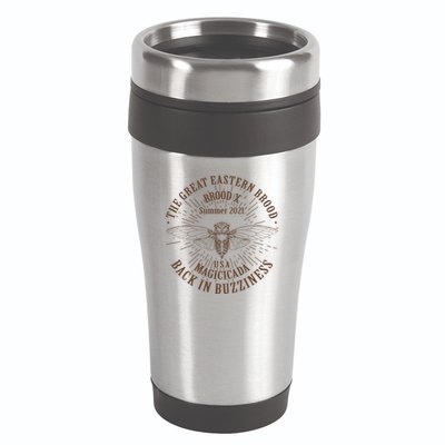 The Great Eastern Brood X Summer 2021 Magicicada Back In Buzziness 16oz Travel Tumbler