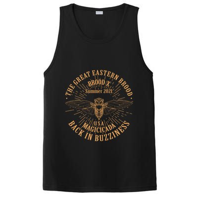 The Great Eastern Brood X Summer 2021 Magicicada Back In Buzziness PosiCharge Competitor Tank
