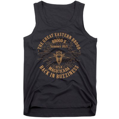 The Great Eastern Brood X Summer 2021 Magicicada Back In Buzziness Tank Top