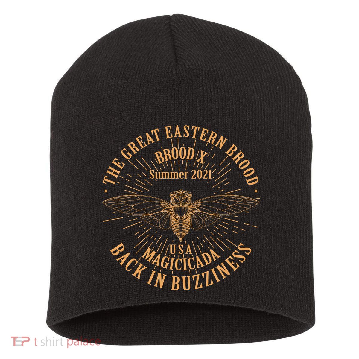 The Great Eastern Brood X Summer 2021 Magicicada Back In Buzziness Short Acrylic Beanie