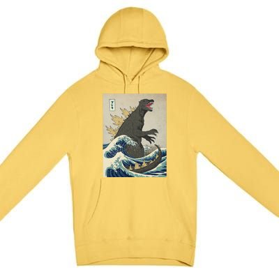 The Great Monster Of Kanagawa Premium Pullover Hoodie