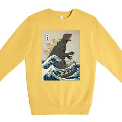 The Great Monster Of Kanagawa Premium Crewneck Sweatshirt