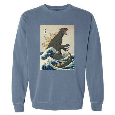 The Great Monster Of Kanagawa Garment-Dyed Sweatshirt