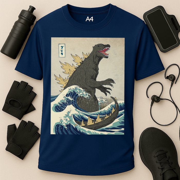 The Great Monster Of Kanagawa Cooling Performance Crew T-Shirt