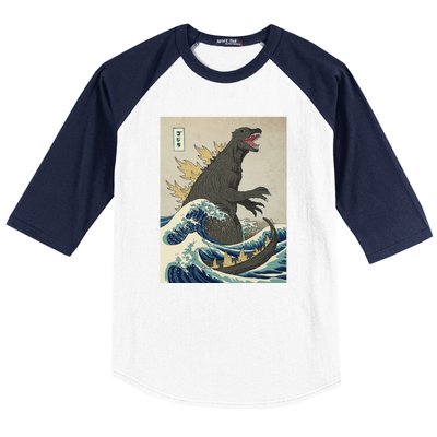 The Great Monster Of Kanagawa Baseball Sleeve Shirt