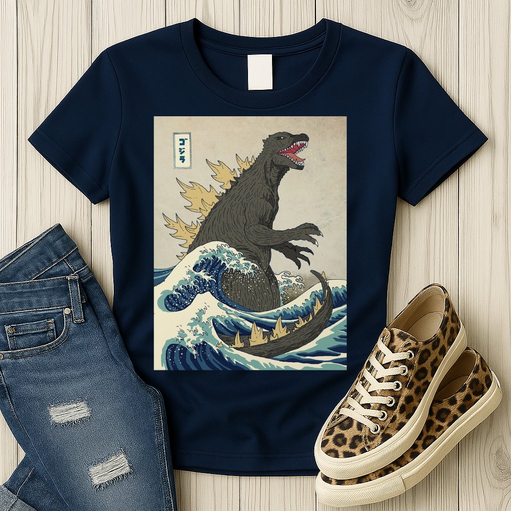 The Great Monster Of Kanagawa Womens T-Shirt