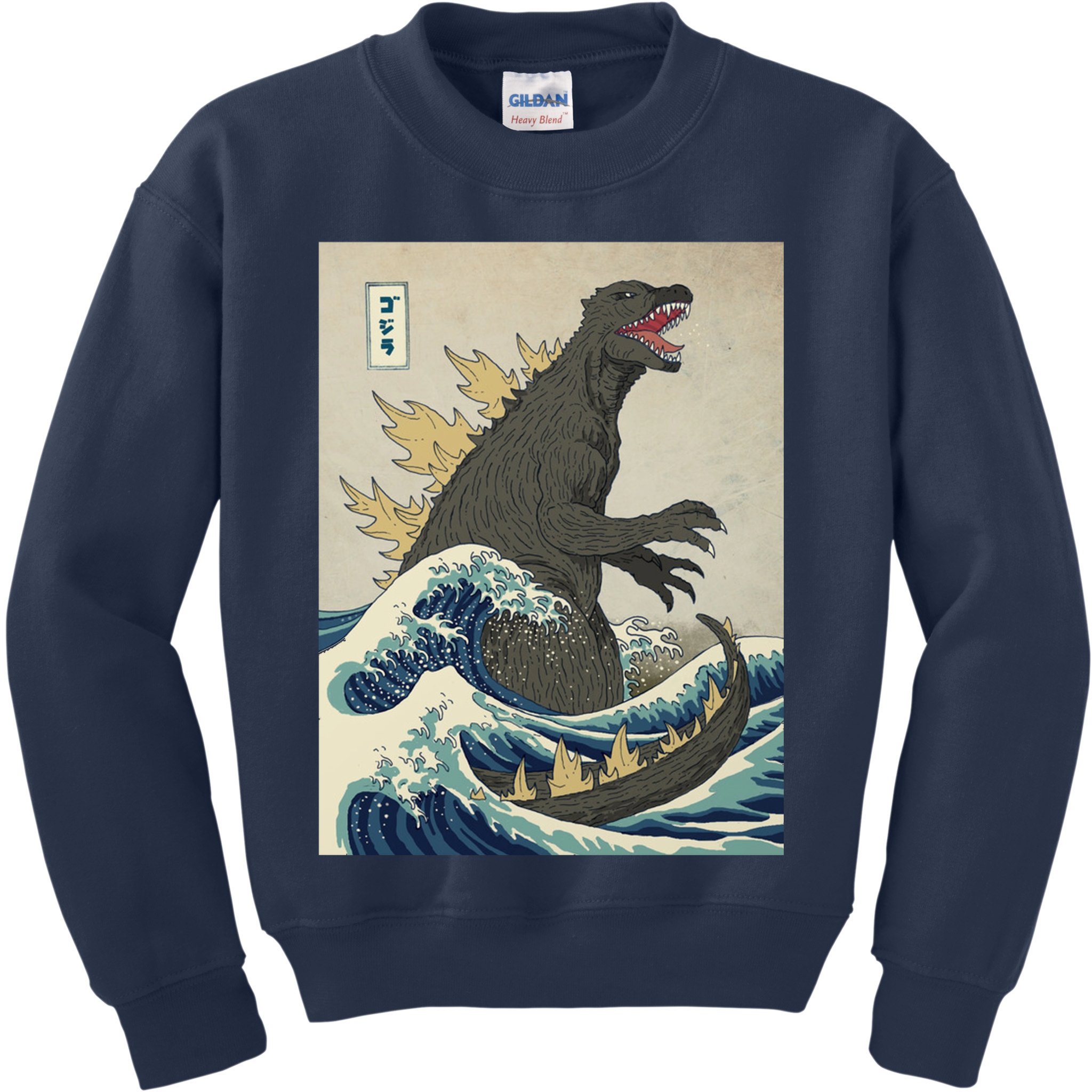 The Great Monster Of Kanagawa Kids Sweatshirt