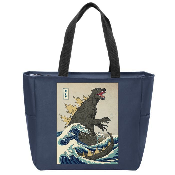The Great Monster Of Kanagawa Zip Tote Bag