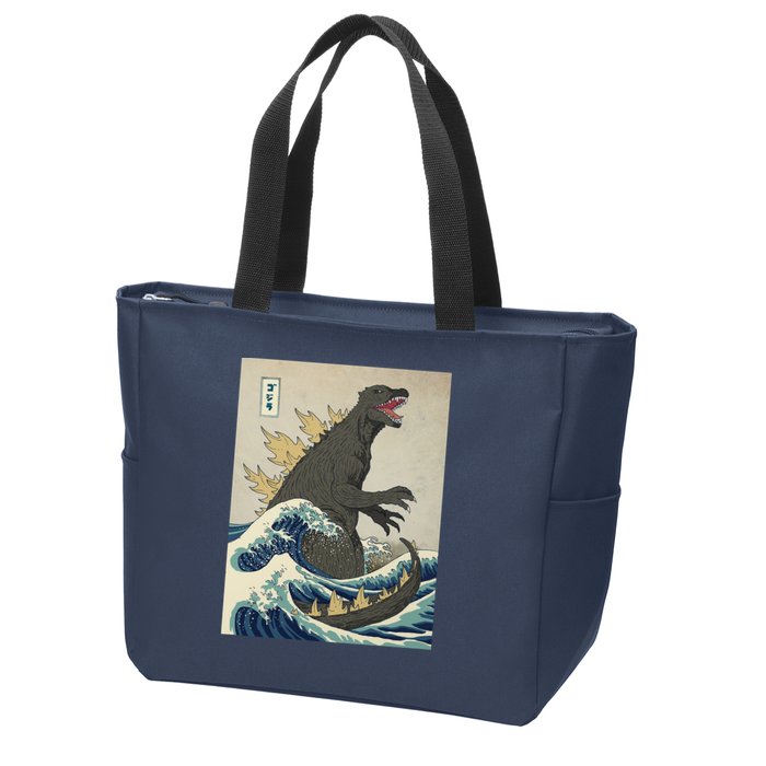 The Great Monster Of Kanagawa Zip Tote Bag