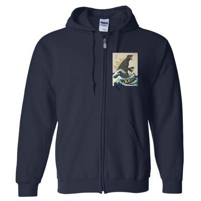 The Great Monster Of Kanagawa Full Zip Hoodie