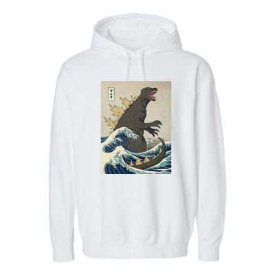 The Great Monster Of Kanagawa Garment-Dyed Fleece Hoodie